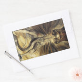 William Blake – 赤い素晴らしドラゴンと女 長方形シール (封筒)