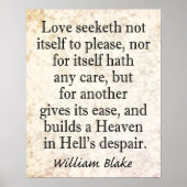 William Blake Quote - Heaven in Hell's Despair ポスター (正面)