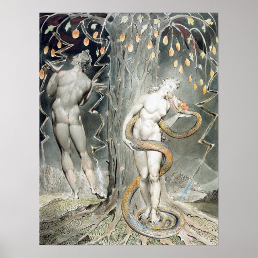 William Blake The Temptation and Fall of Eve ポスター (正面)