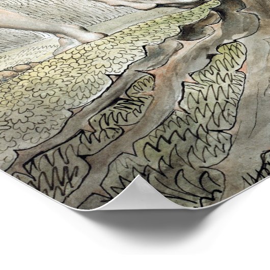 William Blake The Temptation and Fall of Eve ポスター (角)