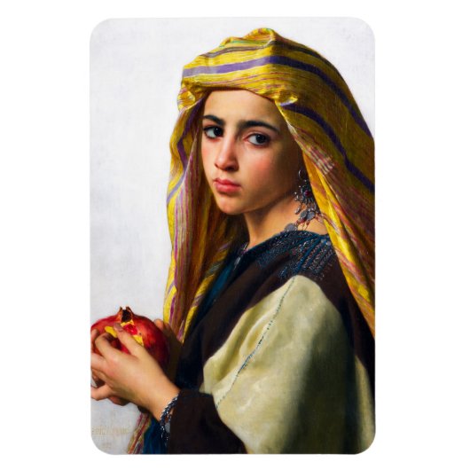 William BouguerauのPomegranateを持つ女の子 マグネット (縦)