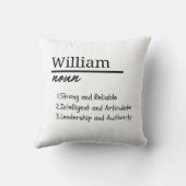 William、Boy パーソナライズされた Name Definition クッション (裏面)