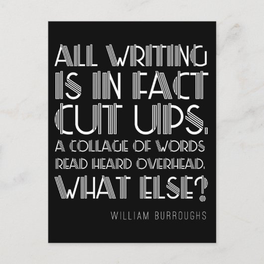 William Burrows「Cut Ups」の書ポストカード ポストカード (正面)