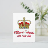 William & Catherine 2011年4月29日 ポストカード (スタンド正面)