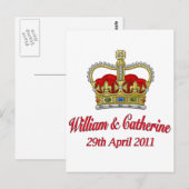 William & Catherine 2011年4月29日 ポストカード (正面/裏面)