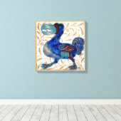 William De Morgan布の上のドードオン キャンバスプリント (インサイチュ (ウッドフロア))