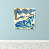 William De Morgan虎と蛇のキャンバス キャンバスプリント (インサイチュ (ウッドフロア))