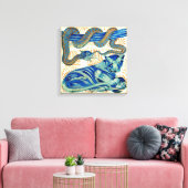 William De Morgan虎と蛇のキャンバス キャンバスプリント (インサイチュ (リビング))