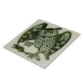 William De Morgan 1800s Repro Green Owl & Rat タイル (側面)