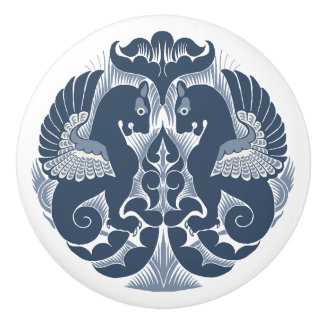 William De Morgan Blue Griffins Ceramic Pull セラミックノブ