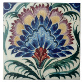 William De Morgan Oriental Flower タイル (正面)