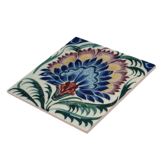 William De Morgan Oriental Flower タイル (側面)