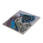 William De Morgan - Peacock - Tile 1 of 3 タイル (側面)