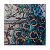 William De Morgan - Peacock - Tile 2 of 3 タイル (正面)