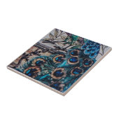 William De Morgan - Peacock - Tile 2 of 3 タイル (側面)