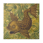 William De Morgan Repro Dolphin Tile (向離れき) タイル (正面)