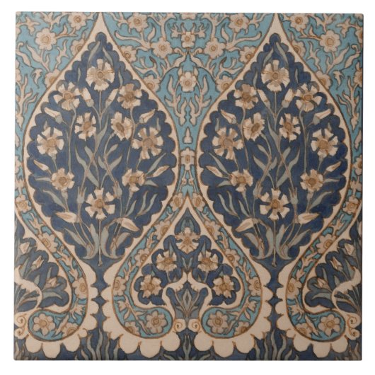 William De Morgan Unreleasedフローラ タイル (正面)