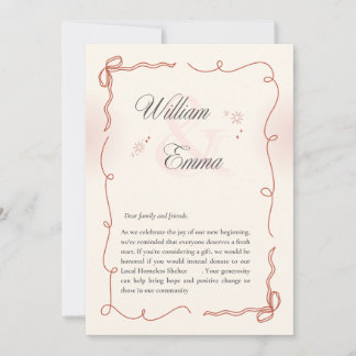 "William & Emma's Heartfelt wedding Card 招待状