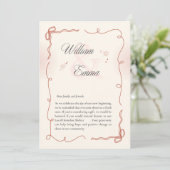 "William & Emma's Heartfelt wedding Card 招待状 (スタンド正面)