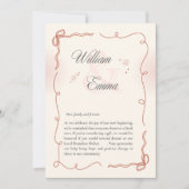 "William & Emma's Heartfelt wedding Card 招待状 (正面)