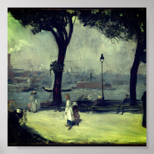 William Glackens - East River Park (c. 1902) ポスター