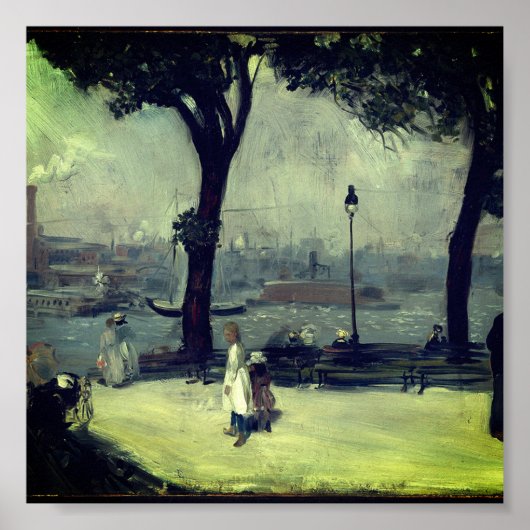 William Glackens - East River Park (c. 1902) ポスター (正面)