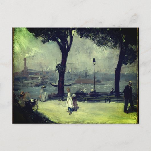 William Glackens - East River Park (c. 1902) ポストカード (正面)