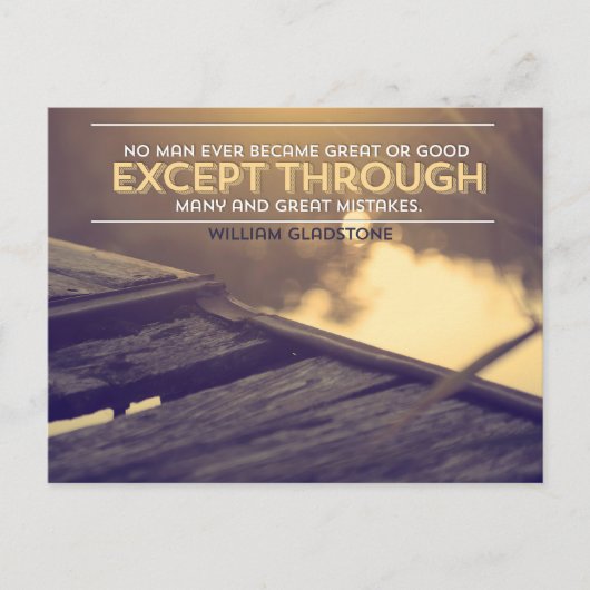 William Gladstone感動的引用文「ミス」 ポストカード (正面)
