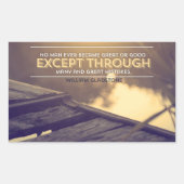 William Gladstone感動的引用文「ミス」 長方形シール (正面)