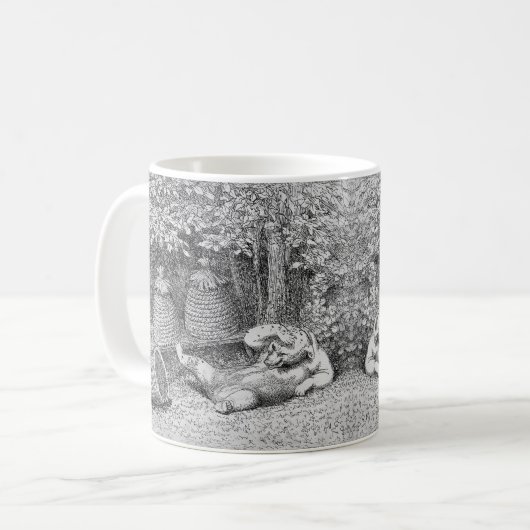 William H. Beard - Bear Stung by Bees コーヒーマグカップ (正面左)