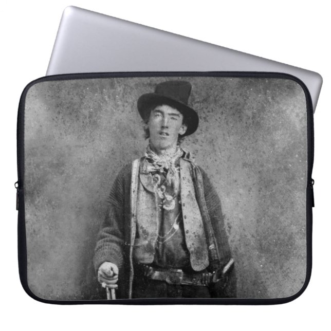 William H. Bonney, Billy Kid Old West Outlaw Lapto ラップトップスリーブ (正面)