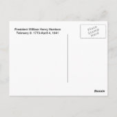 William Henry Harrisonヴィンテージ写真はがき ポストカード (裏面)