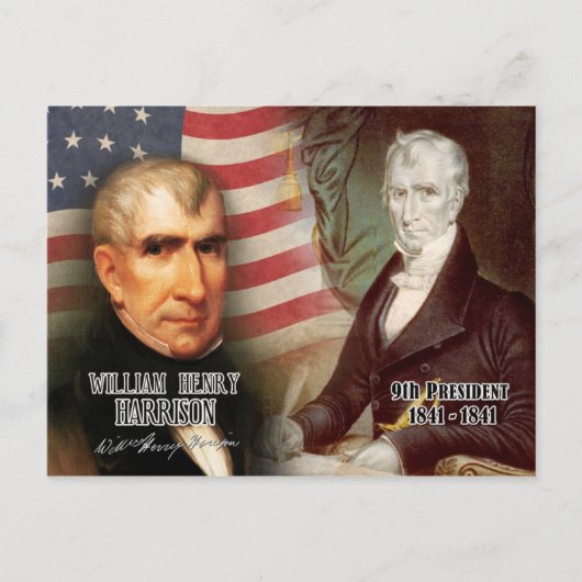 William Henry Harrison – 米国第9代大統領 ポストカード (正面)