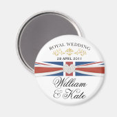 William & Kate – の王室の記念結婚贈り物 マグネット (正面/裏面)