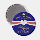 William & Kate – の王室の記念結婚贈り物 マグネット (正面/裏面)