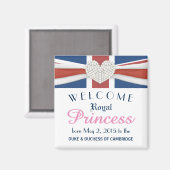 William & Kate -ベビー王室の記念ギフト マグネット (正面/裏面)