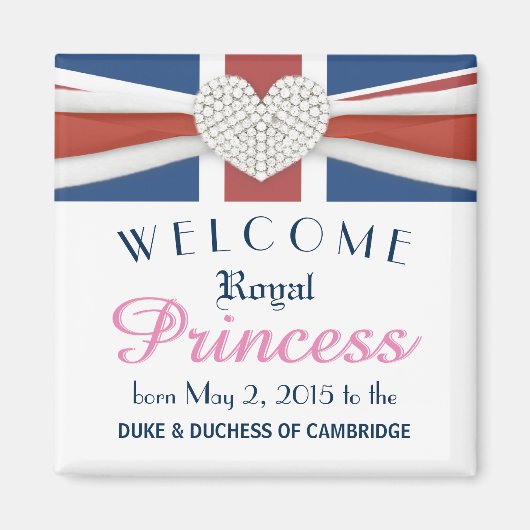 William & Kate -ベビー王室の記念ギフト マグネット (正面)