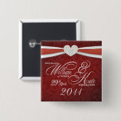 William & Kate -王室のの結婚お土産ピン 缶バッジ (正面&裏面)