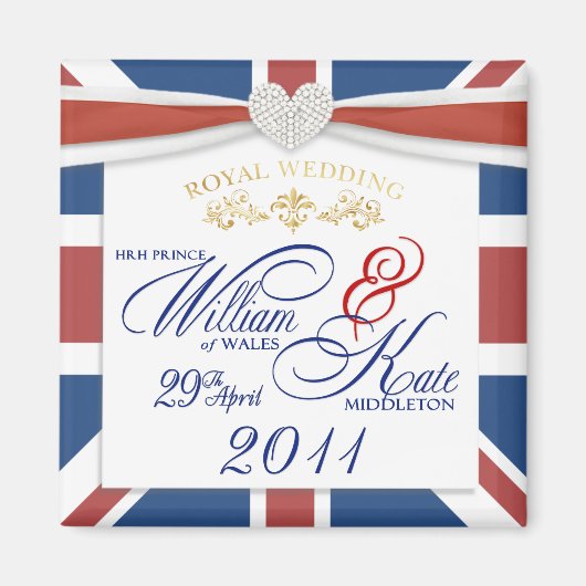 William & Kate – 記念結婚磁石 マグネット (正面)