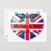 William & Kate 2011.04.29日付の保存 案内ポストカード (正面/裏面)