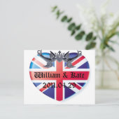 William & Kate 2011.04.29日付の保存 案内ポストカード (スタンド正面)