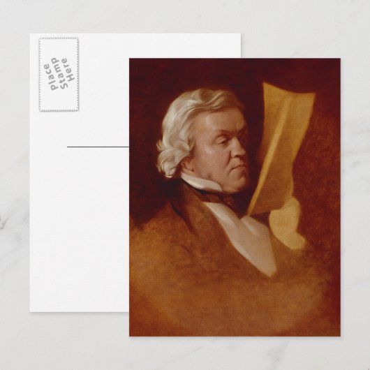 William Makepeace Thackeray, c.1864 ポストカード (正面/裏面)