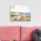 William Meritt Chaseによるアイドル時間 キャンバスプリント (インサイチュ (リビング))