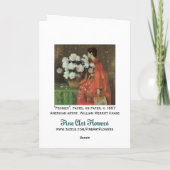 William Meritt Chaseによる美しい牡丹 カード (裏面)