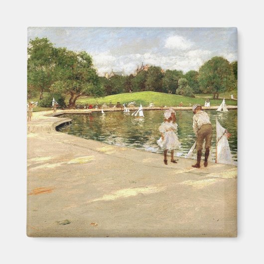 William Merritt Chase-The Lake for Minior Yacht マグネット (正面)