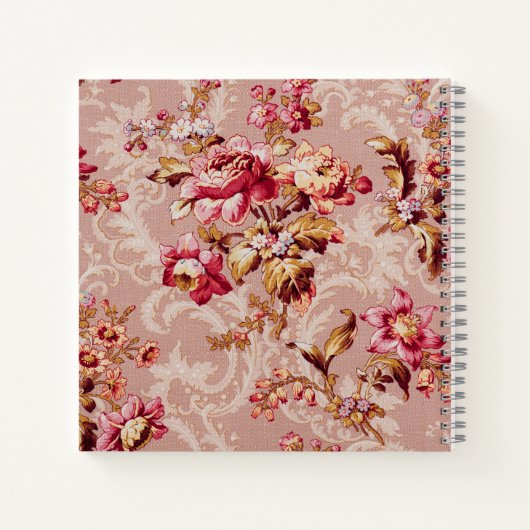 William Moris Botanical pattern with photoバラ ノートブック (裏面)