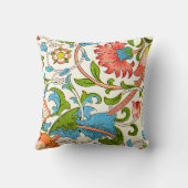 William Morrisによるカラフルヴィンテージパターン クッション (裏面)