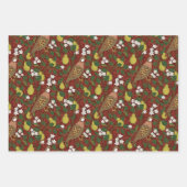 William Morrisによるクリスマス ラッピングペーパーシート (正面3)