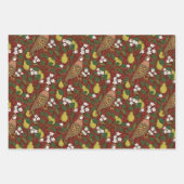 William Morrisによるクリスマス ラッピングペーパーシート (正面)