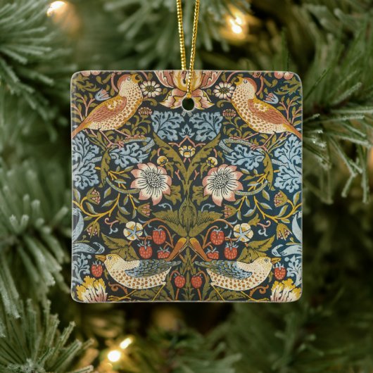 William Morrisによるストロベリー泥棒、ヴィンテージ・アート セラミックオーナメント (ツリー)